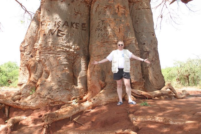 Rast beim Baobab (Affenbrotbaum)