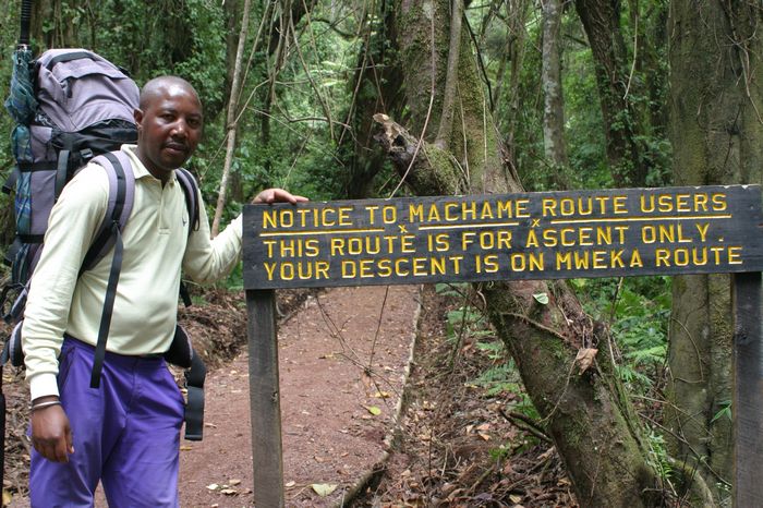 Beginn des Weges zur Machame Hut 2990m